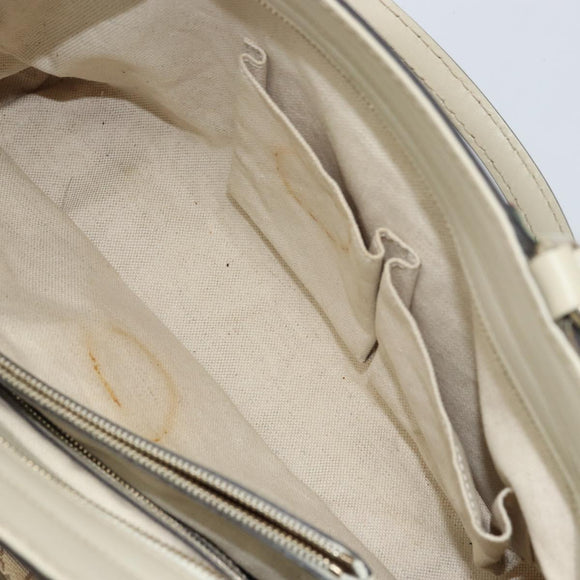 GUCCI GG Canvas Web Sherry Line Pretty Tote Bag Beige Red 257063 Auth ep12484