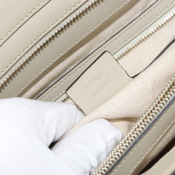 GUCCI GG Canvas Web Sherry Line Pretty Tote Bag Beige Red 257063 Auth ep12484