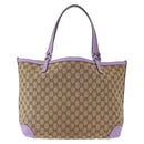 GUCCI GG Canvas Tote Bag Beige Gold 247209 Auth ep12485-2