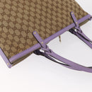 GUCCI GG Canvas Tote Bag Beige Gold 247209 Auth ep12485-6