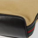 GUCCI Web Sherry Line Shoulder Bag Canvas Beige Gold 001 4288 Auth ep12486-12