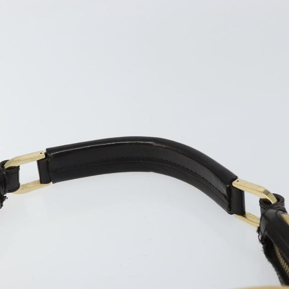 GUCCI Web Sherry Line Shoulder Bag Canvas Beige Gold 001 4288 Auth ep12486