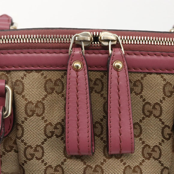 GUCCI GG Canvas Sukey Hand Bag 2way Beige Gold 247902 Auth ep12487