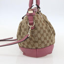 GUCCI GG Canvas Sukey Hand Bag 2way Beige Gold 247902 Auth ep12487-4