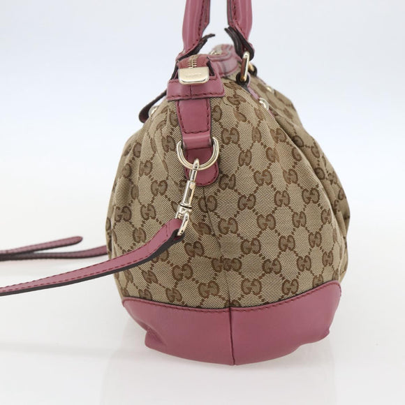 GUCCI GG Canvas Sukey Hand Bag 2way Beige Gold 247902 Auth ep12487