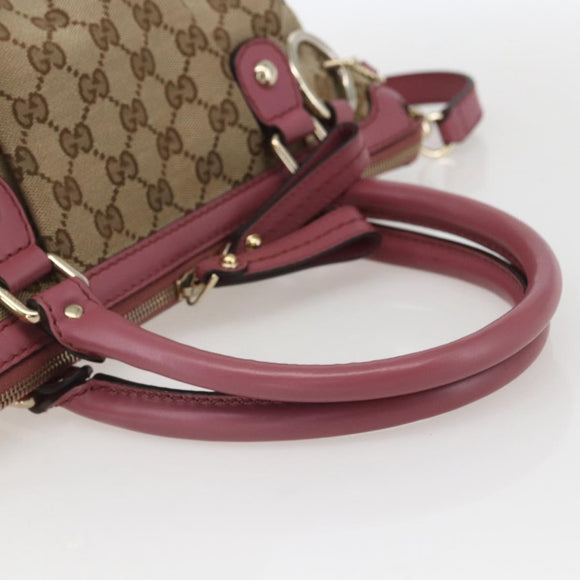 GUCCI GG Canvas Sukey Hand Bag 2way Beige Gold 247902 Auth ep12487