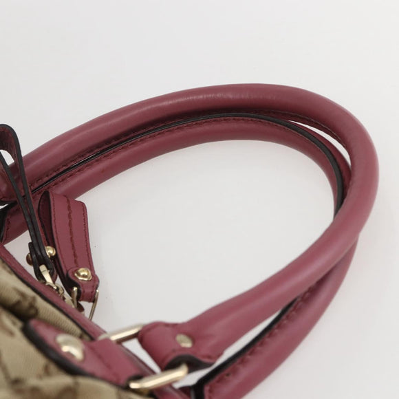 GUCCI GG Canvas Sukey Hand Bag 2way Beige Gold 247902 Auth ep12487