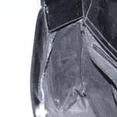 GUCCI Shoulder Bag Enamel Black Silver Auth ep12493-19