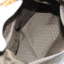 GUCCI Bamboo Shoulder Bag Nylon Khaki Silver 000 0531 Auth ep12494-16