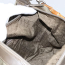 GUCCI Bamboo Shoulder Bag Nylon Khaki Silver 000 0531 Auth ep12494-17