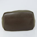 GUCCI Bamboo Shoulder Bag Nylon Khaki Silver 000 0531 Auth ep12494-9