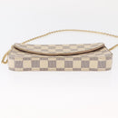 LOUIS VUITTON Damier Azur Pochette Felicie Chain Wallet N63106 LV Auth ep12496-6