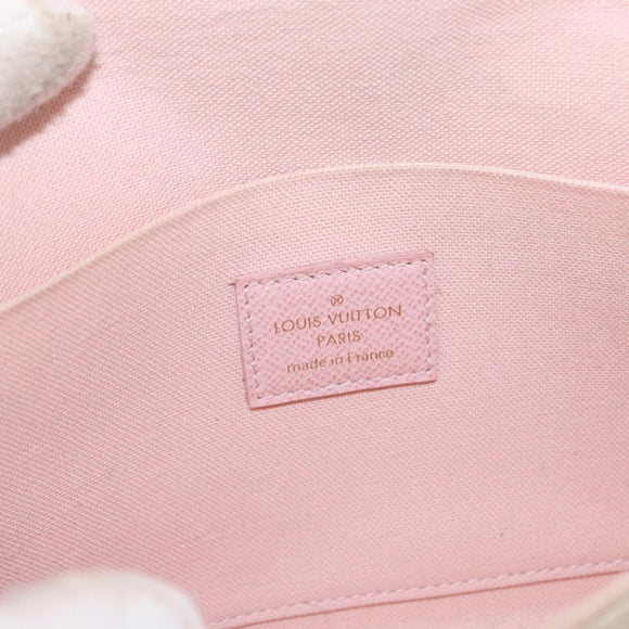 LOUIS VUITTON Damier Azur Pochette Felicie Chain Wallet N63106 LV Auth ep12496