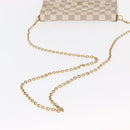 LOUIS VUITTON Damier Azur Pochette Felicie Chain Wallet N63106 LV Auth ep12496-8
