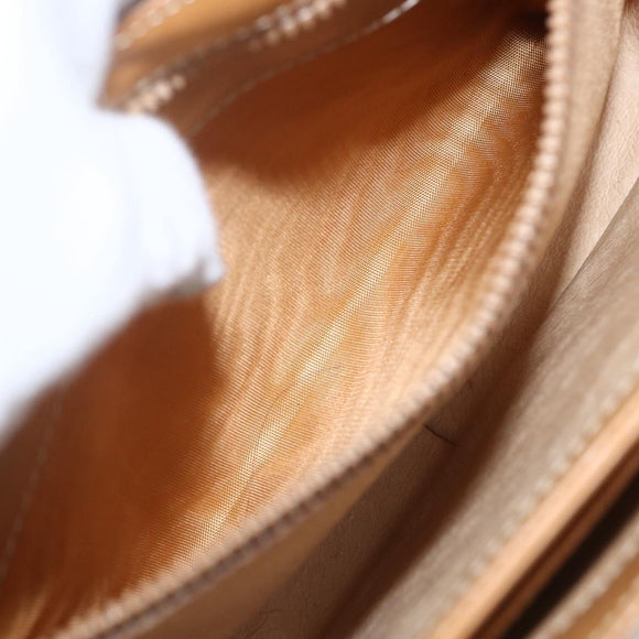 GUCCI Micro GG Supreme Shoulder Bag PVC Beige Gold Auth ep12497