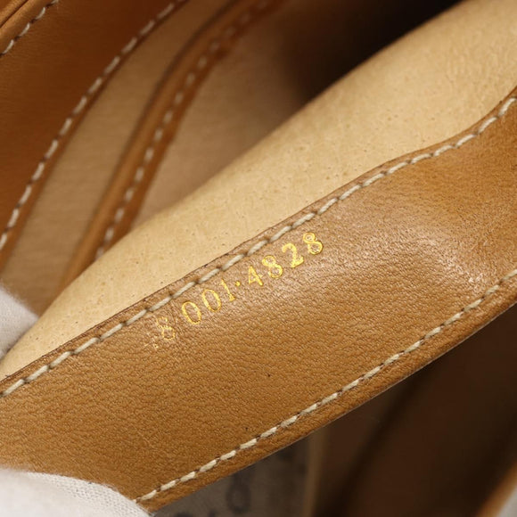 GUCCI Micro GG Supreme Shoulder Bag PVC Beige Gold Auth ep12497