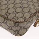 GUCCI GG Plus Supreme Shoulder Bag PVC Beige Gold Auth ep12498-11