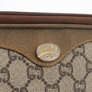 GUCCI GG Plus Supreme Shoulder Bag PVC Beige Gold Auth ep12498-15