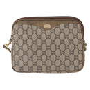GUCCI GG Plus Supreme Shoulder Bag PVC Beige Gold Auth ep12498-2