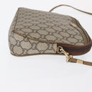 GUCCI GG Plus Supreme Shoulder Bag PVC Beige Gold Auth ep12498-4