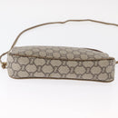 GUCCI GG Plus Supreme Shoulder Bag PVC Beige Gold Auth ep12498-9