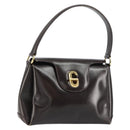 GUCCI Hand Bag Leather Dark Brown Gold 000 406 1080 Auth ep12502-1