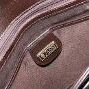 GUCCI Hand Bag Leather Dark Brown Gold 000 406 1080 Auth ep12502-15