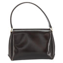 GUCCI Hand Bag Leather Dark Brown Gold 000 406 1080 Auth ep12502-3