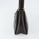 GUCCI Hand Bag Leather Dark Brown Gold 000 406 1080 Auth ep12502-5