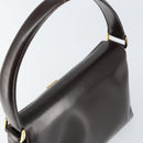 GUCCI Hand Bag Leather Dark Brown Gold 000 406 1080 Auth ep12502-6