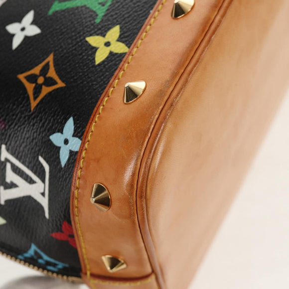 LOUIS VUITTON Monogram Multicolor Alma PM Hand Bag Black M40444 LV Auth ep12504V