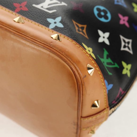 LOUIS VUITTON Monogram Multicolor Alma PM Hand Bag Black M40444 LV Auth ep12504V