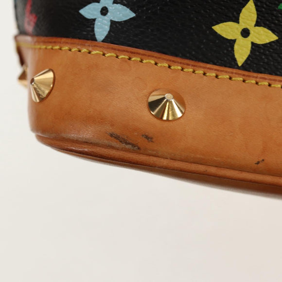 LOUIS VUITTON Monogram Multicolor Alma PM Hand Bag Black M40444 LV Auth ep12504V