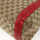 GUCCI Bamboo Wrasse GG Canvas Tote Bag 2way Beige Gold 269946 Auth ep12523-14