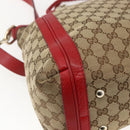 GUCCI Bamboo Wrasse GG Canvas Tote Bag 2way Beige Gold 269946 Auth ep12523-15