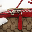 GUCCI Bamboo Wrasse GG Canvas Tote Bag 2way Beige Gold 269946 Auth ep12523-16