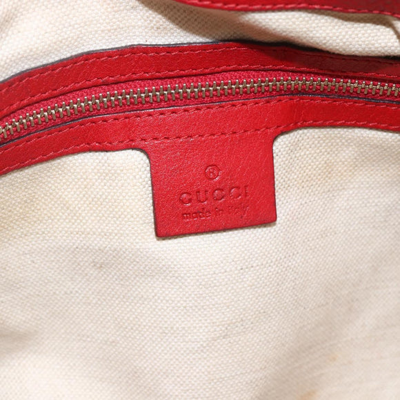 GUCCI Bamboo Wrasse GG Canvas Tote Bag 2way Beige Gold 269946 Auth ep12523