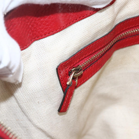 GUCCI Bamboo Wrasse GG Canvas Tote Bag 2way Beige Gold 269946 Auth ep12523