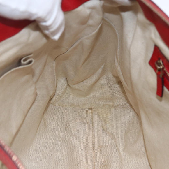 GUCCI Bamboo Wrasse GG Canvas Tote Bag 2way Beige Gold 269946 Auth ep12523