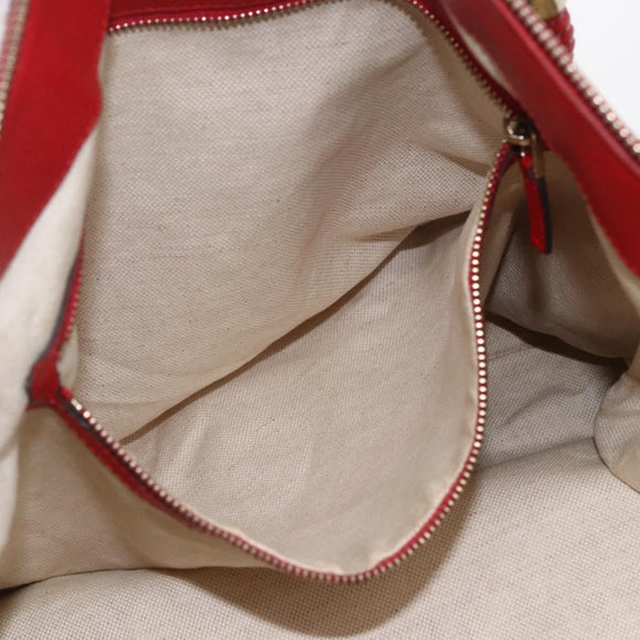 GUCCI Bamboo Wrasse GG Canvas Tote Bag 2way Beige Gold 269946 Auth ep12523