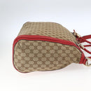 GUCCI Bamboo Wrasse GG Canvas Tote Bag 2way Beige Gold 269946 Auth ep12523-5