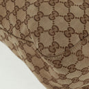 GUCCI GG Canvas Tote Bag 2-wegs Beige Zilver 232949 Auth ep12524-16