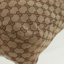 GUCCI GG Canvas Tote Bag 2-wegs Beige Zilver 232949 Auth ep12524-19