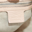 GUCCI GG Canvas Tote Bag 2-wegs Beige Zilver 232949 Auth ep12524-21