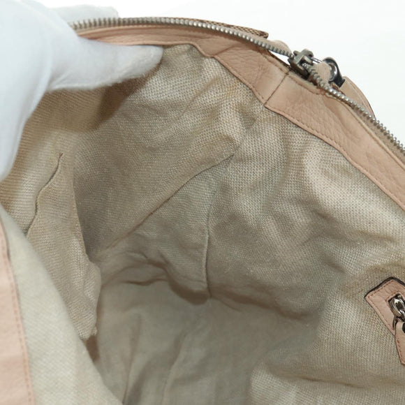 GUCCI GG Canvas Tote Bag 2-wegs Beige Zilver 232949 Auth ep12524