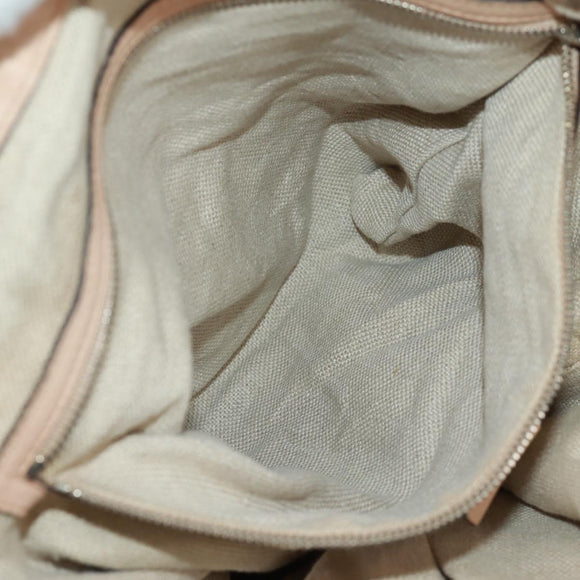 GUCCI GG Canvas Tote Bag 2-wegs Beige Zilver 232949 Auth ep12524