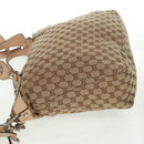 GUCCI GG Canvas Tote Bag 2-wegs Beige Zilver 232949 Auth ep12524-3