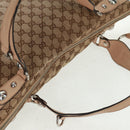 GUCCI GG Canvas Tote Bag 2-wegs Beige Zilver 232949 Auth ep12524-6