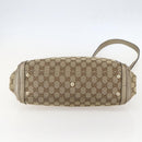 GUCCI Bamboo Wrasse GG Canvas Tote Bag 2way Beige Gold 282300 Auth ep12525-5