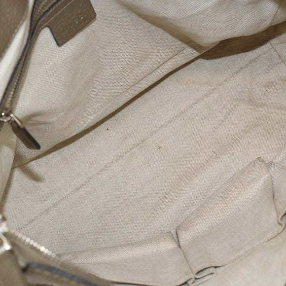 GUCCI Bamboo Wrasse GG Canvas Tote Bag 2way Beige Gold 282300 Auth ep12525